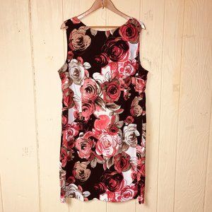 Connected Apparel Plus SHEATH DRESS Floral Stretch